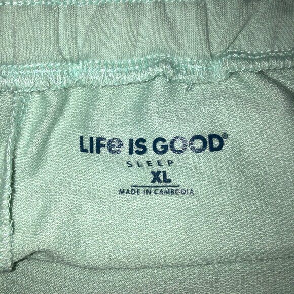 Life Is Good Womens XL Mint Green Sleep Polyester Rayon Shorts Shortie Pajamas - Picture 6 of 8
